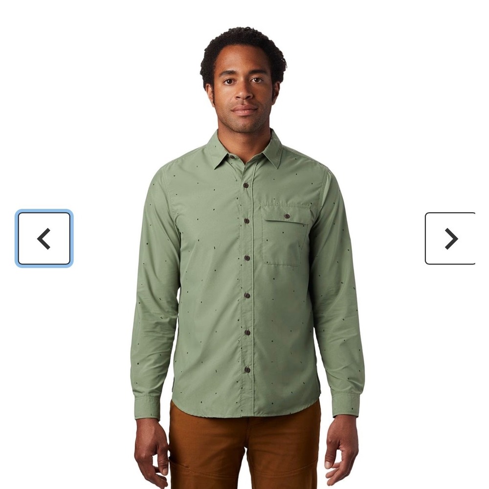 Mountain Hardwear Mens Greenstone Long-Sleeve Shirt Sage Green Gopcore